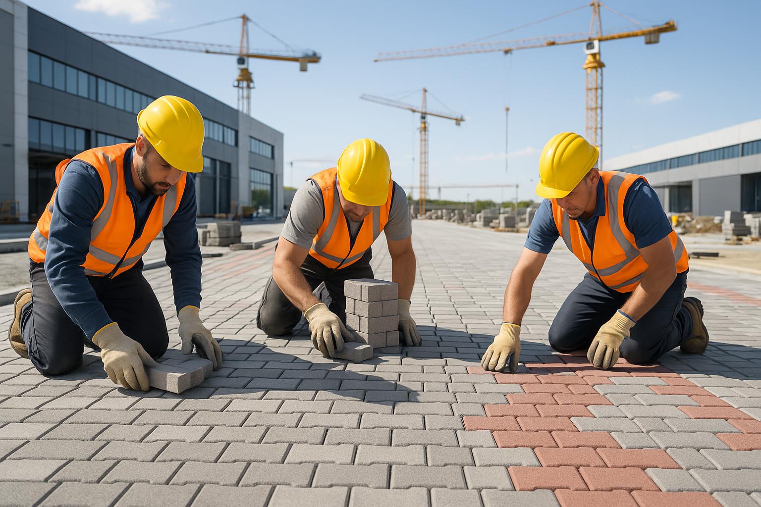 Professional installation of Glean interlocking tiles
